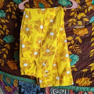 Big Bud Press Big Flower Yellow Daisy Western Pants - SIZE SMALL